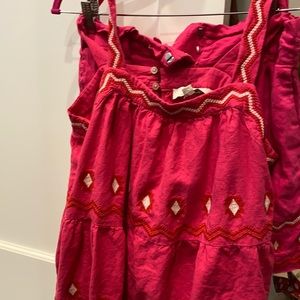 Loft hot pink shorts and tank top